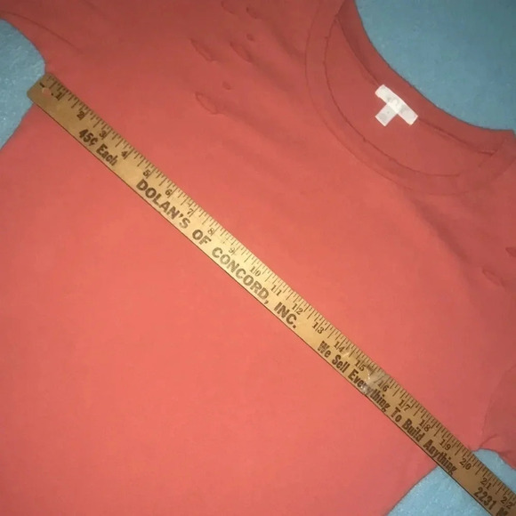 ABOUND Distressed midi dress puffy short sleeves salmon color NEW size XL - Picture 6 of 8